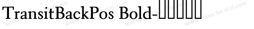 TransitBackPos Bold字体转换